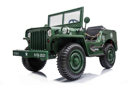 Voiture électrique pour enfants 24 V Jeep militaire 3 places DELUXE avec télécommande