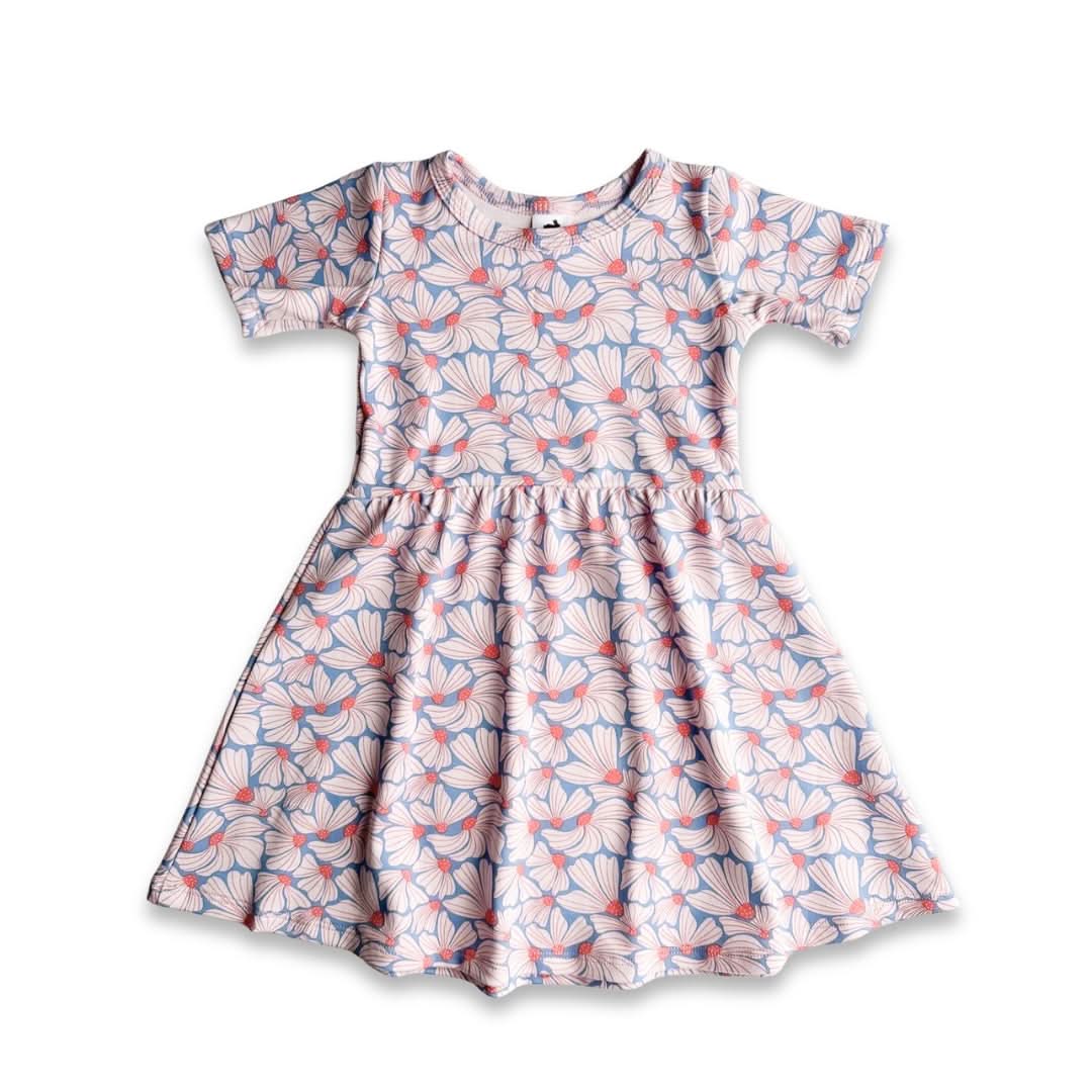 Robe Daphné en bambou pour bébé/enfant | Fête des flamants roses