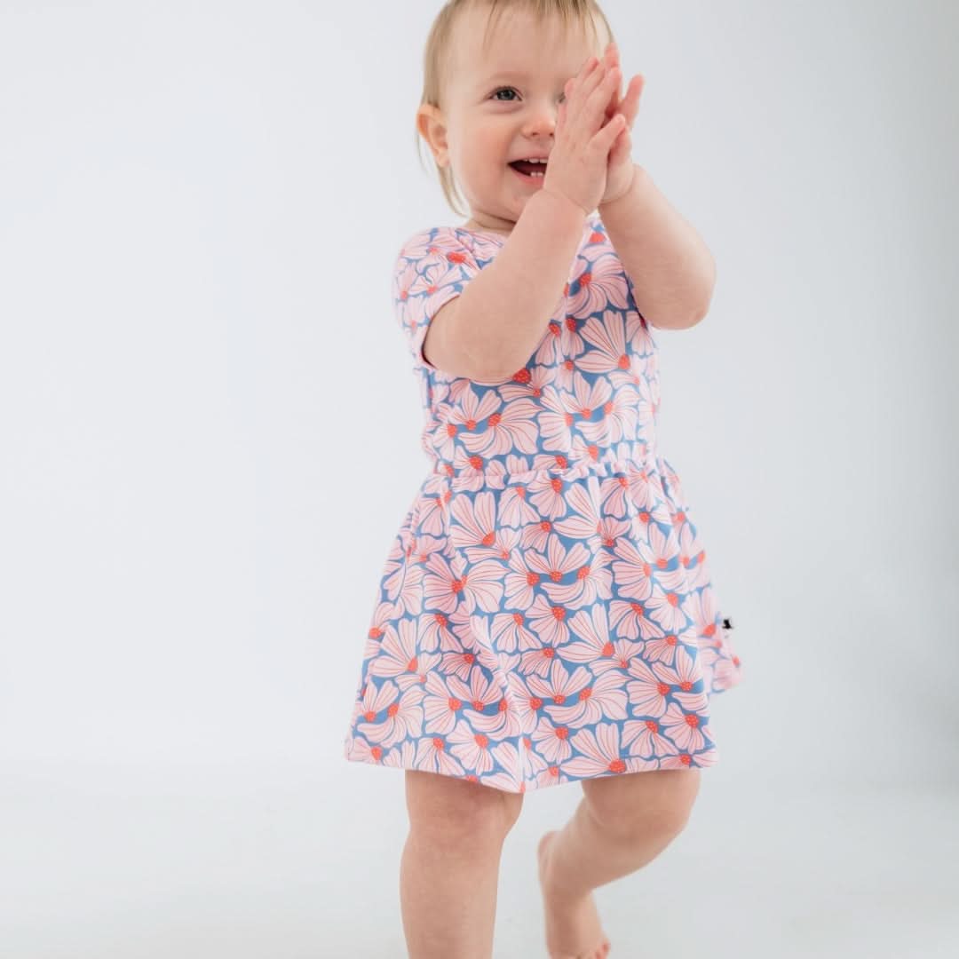 Robe Daphné en bambou pour bébé/enfant | Fête des flamants roses