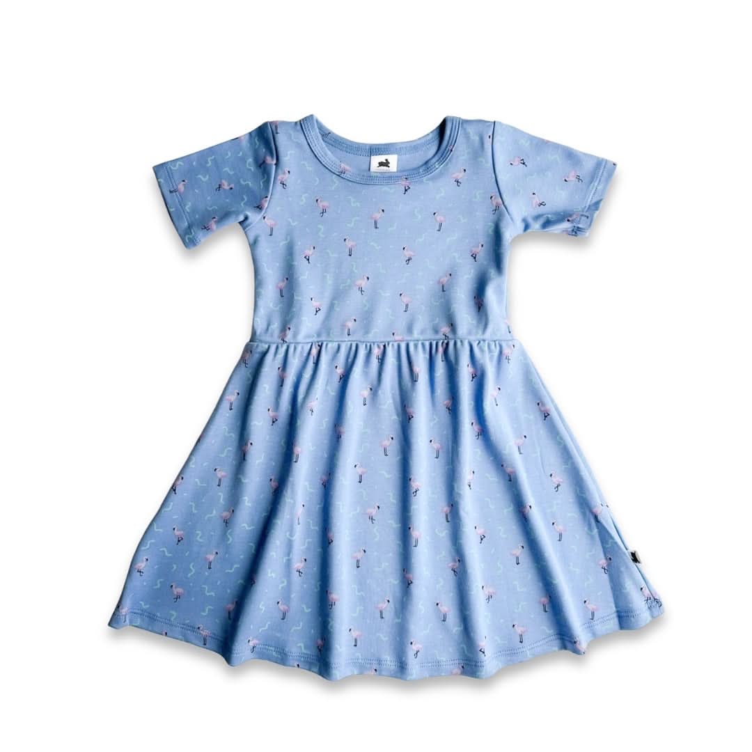 Robe Daphné en bambou pour bébé/enfant | Fête des flamants roses