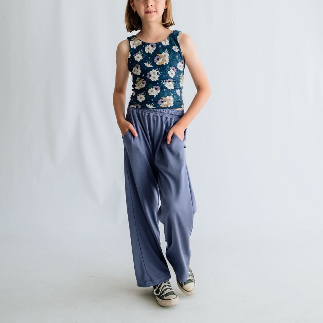 Youth Bamboo Wide Leg Pants | Black