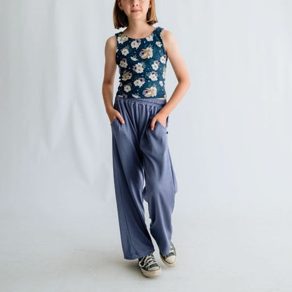 Pantalon large en bambou pour jeunes | Sauge