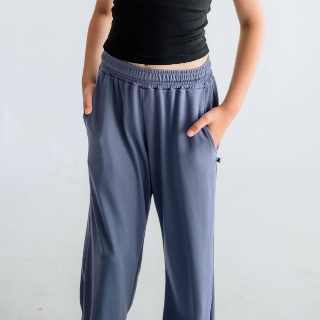 Youth Bamboo Wide Leg Pants | Dusty Lilac