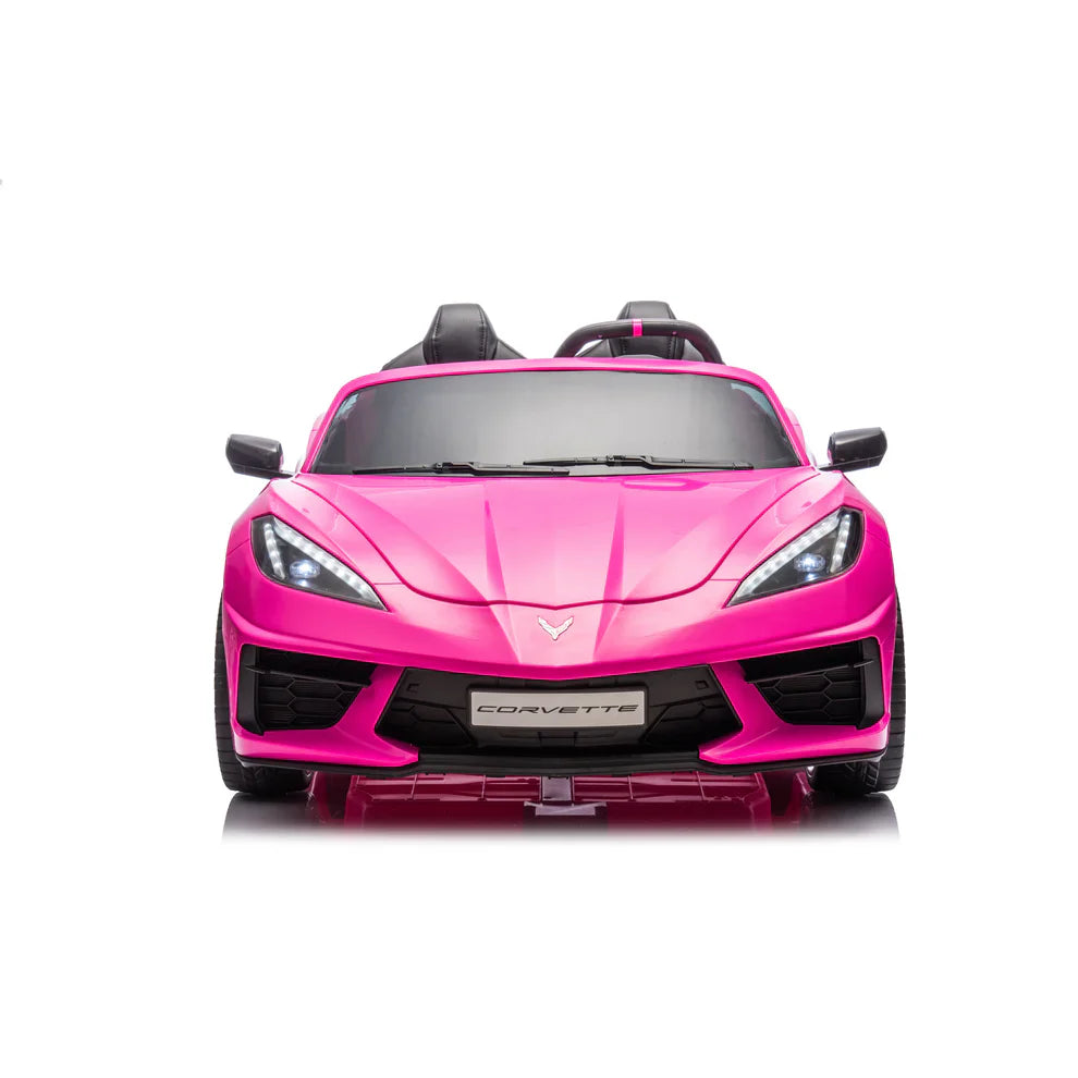 Voiture électrique Chevrolet Corvette C8 24V deux places, ÉDITION DE LUXE, pour enfants avec télécommande