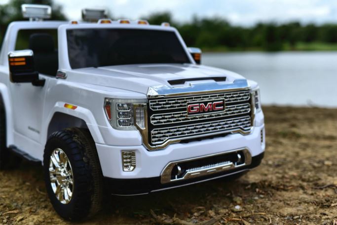 Voiture électrique GMC Sierra 24V améliorée 2026 pour enfants, 2 places, avec télécommande