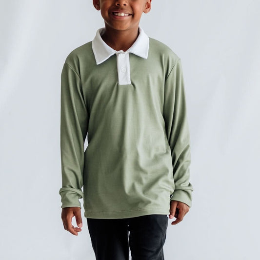 Polo de rugby en bambou pour enfant | Graphite