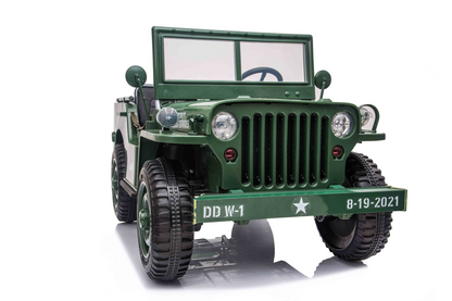 Voiture électrique pour enfants 24 V Jeep militaire 3 places DELUXE avec télécommande