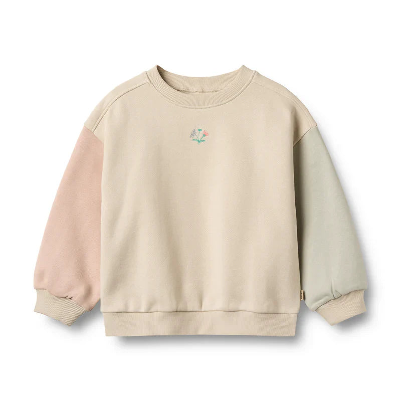 Sweat-shirt brodé Elliot | Blanc cassé | Blé Enfant
