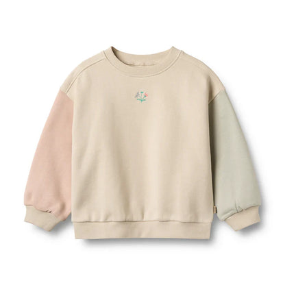 Sweat-shirt brodé Elliot | Blanc cassé | Blé Enfant