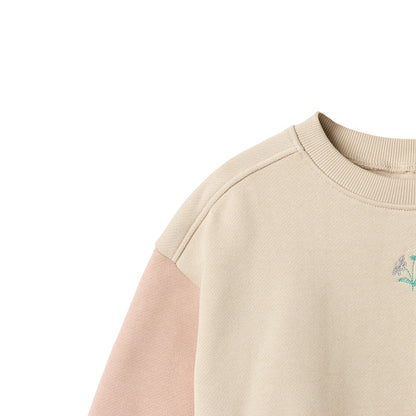 Sweat-shirt brodé Elliot | Blanc cassé | Blé Enfant