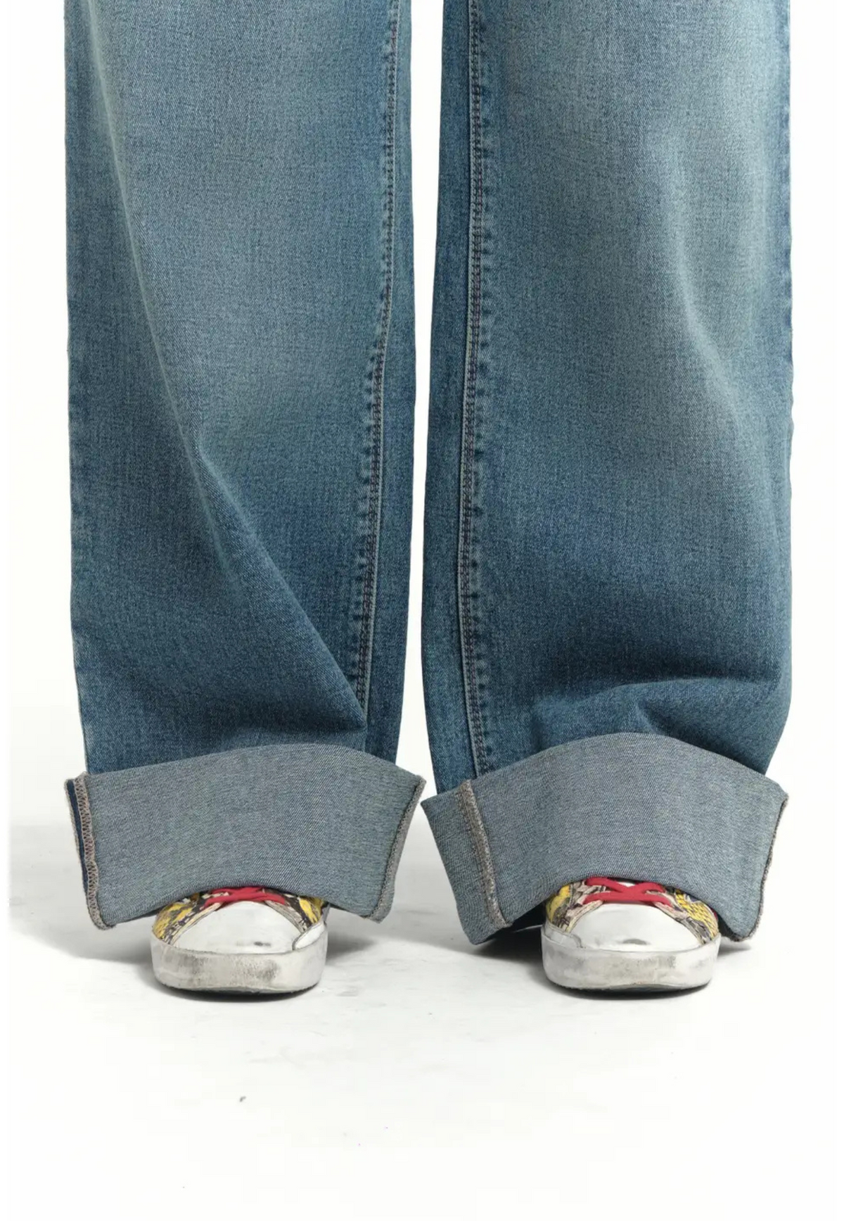 Willa Roll-Cuff Wide-Leg Maternity Jeans