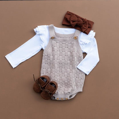 Bandeau côtelé en modal – Chocolate (0-3 ans)