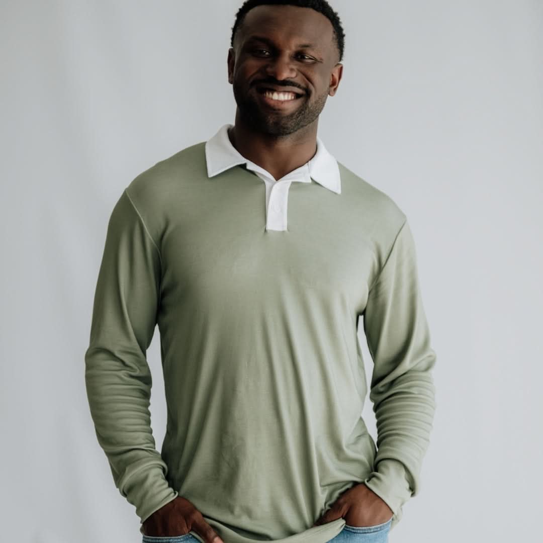 Polo de rugby en bambou unisexe/homme | Marine