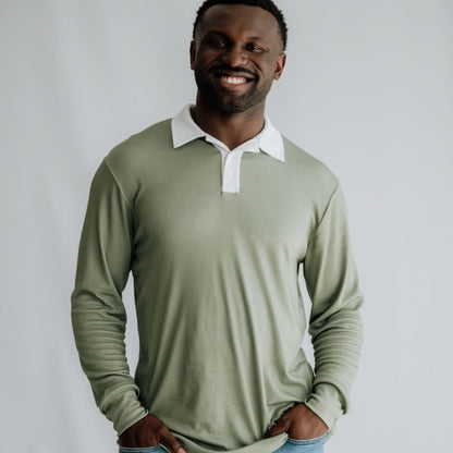 Polo de rugby en rayonne de bambou unisexe/homme | Marine