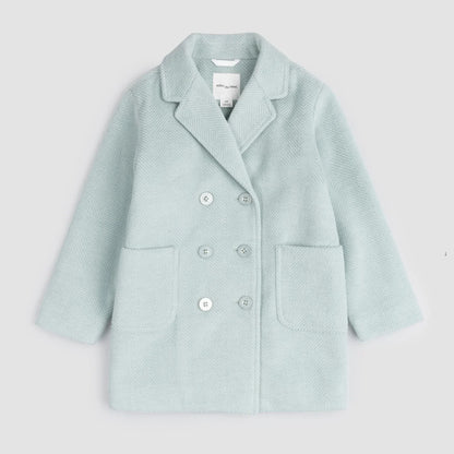 Manteau croisé Cloud Blue pour fille | Miles The Label