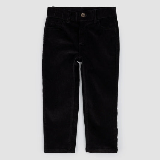Pantalon en velours côtelé noir de jais pour garçon | Miles The Label