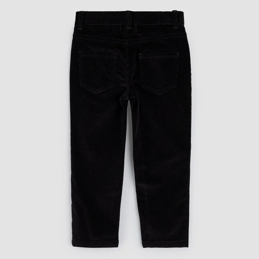 Pantalon en velours côtelé noir de jais pour garçon | Miles The Label
