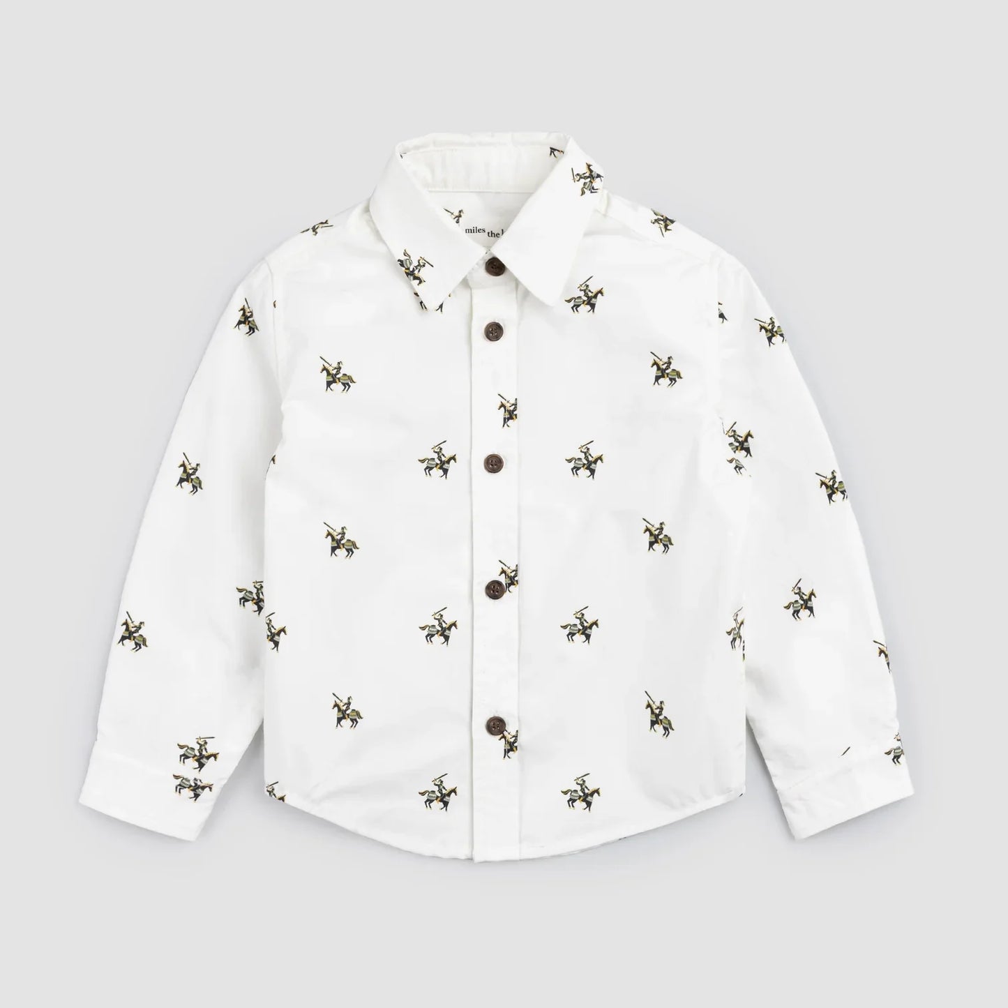 Knight Print on Off-White Shirt | Miles The Label