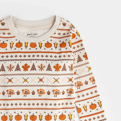 Ensemble pyjama à motif Harvest Fair Isle | Petit Lem