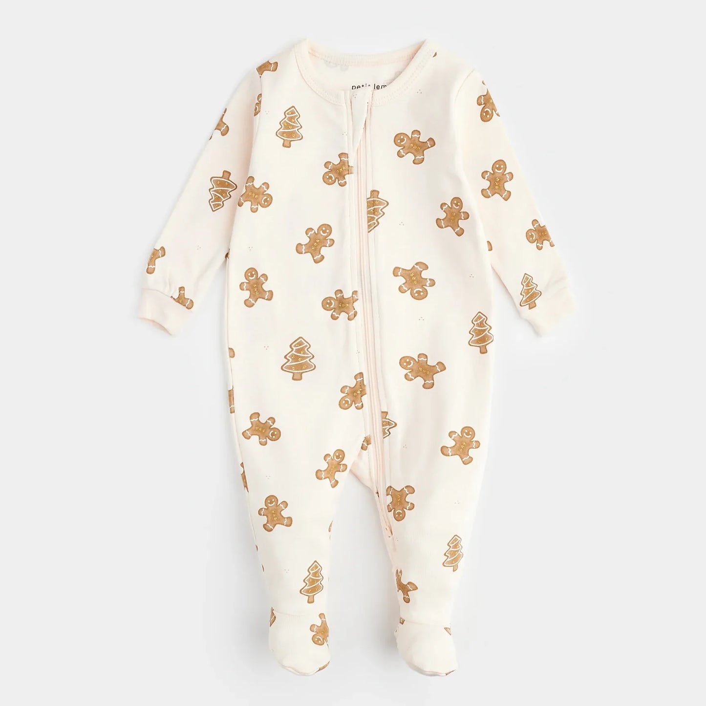 Pyjama en imprimé pain d'épices sur pivoine argentée | Petit Lem