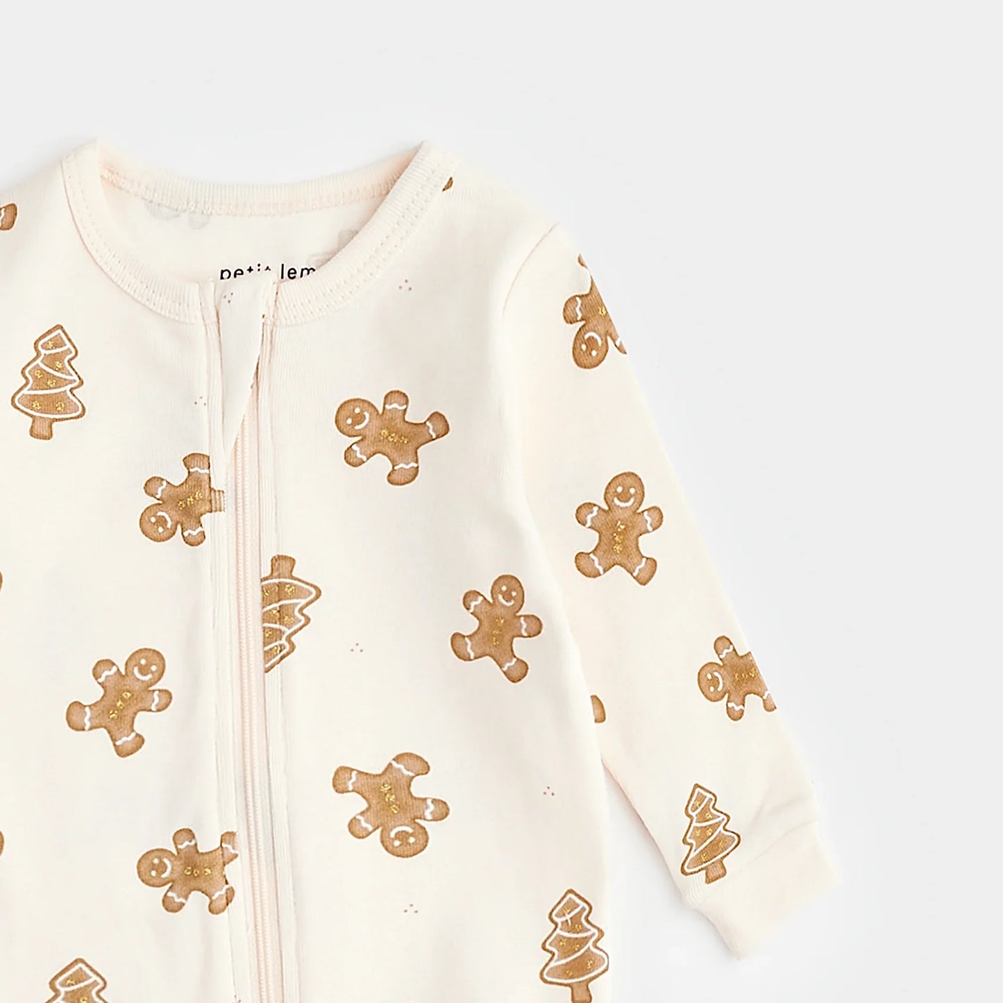 Pyjama en imprimé pain d'épices sur pivoine argentée | Petit Lem