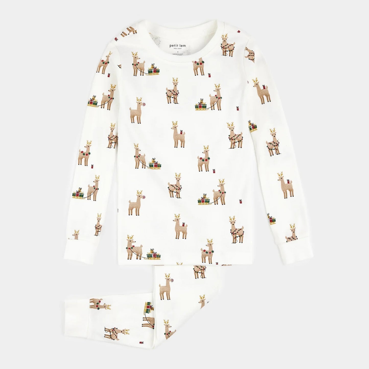 Rudy and Friends on Off-White PJ Set | Petit Lem