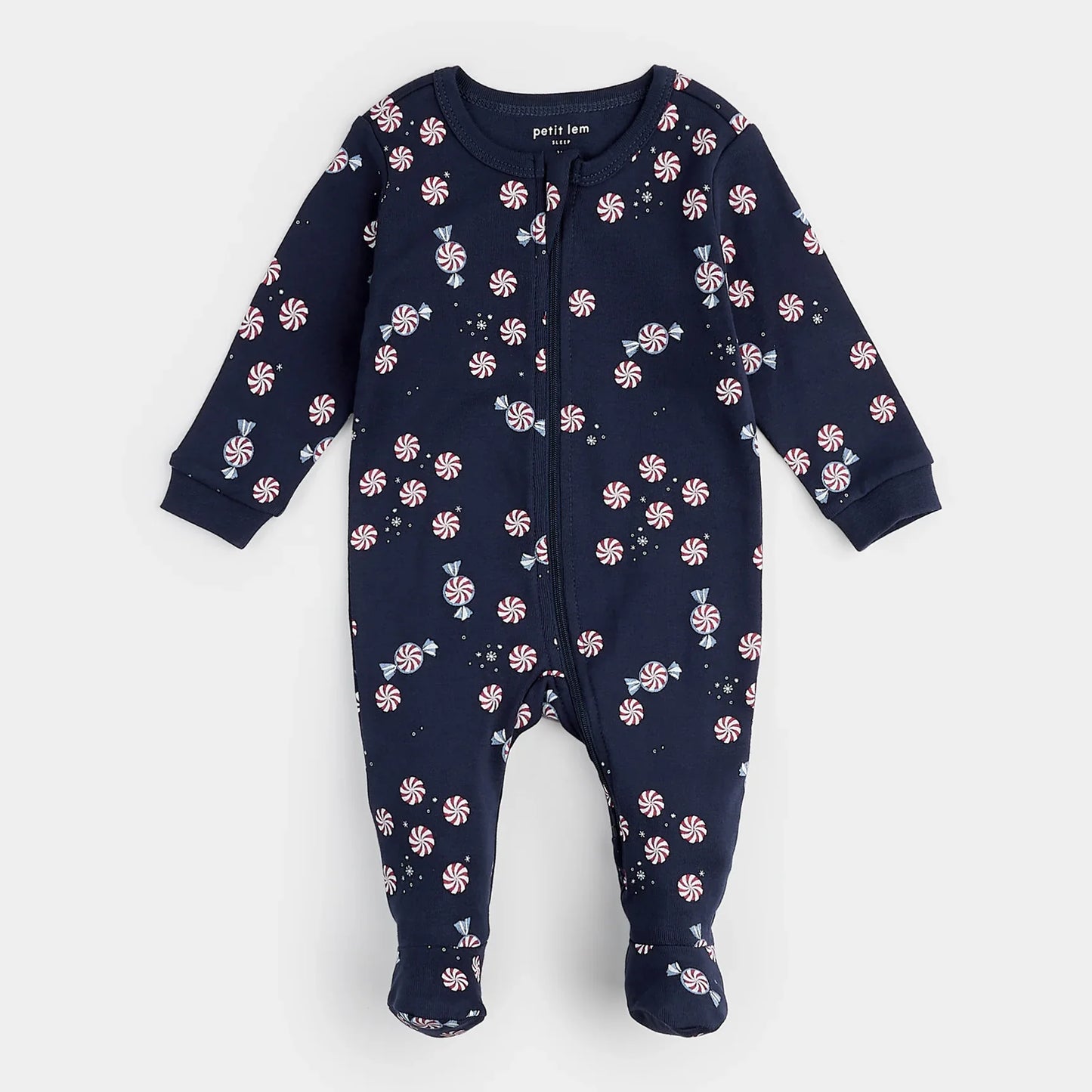 Starlight Spirals on Dress Blue Sleeper | Petit Lem