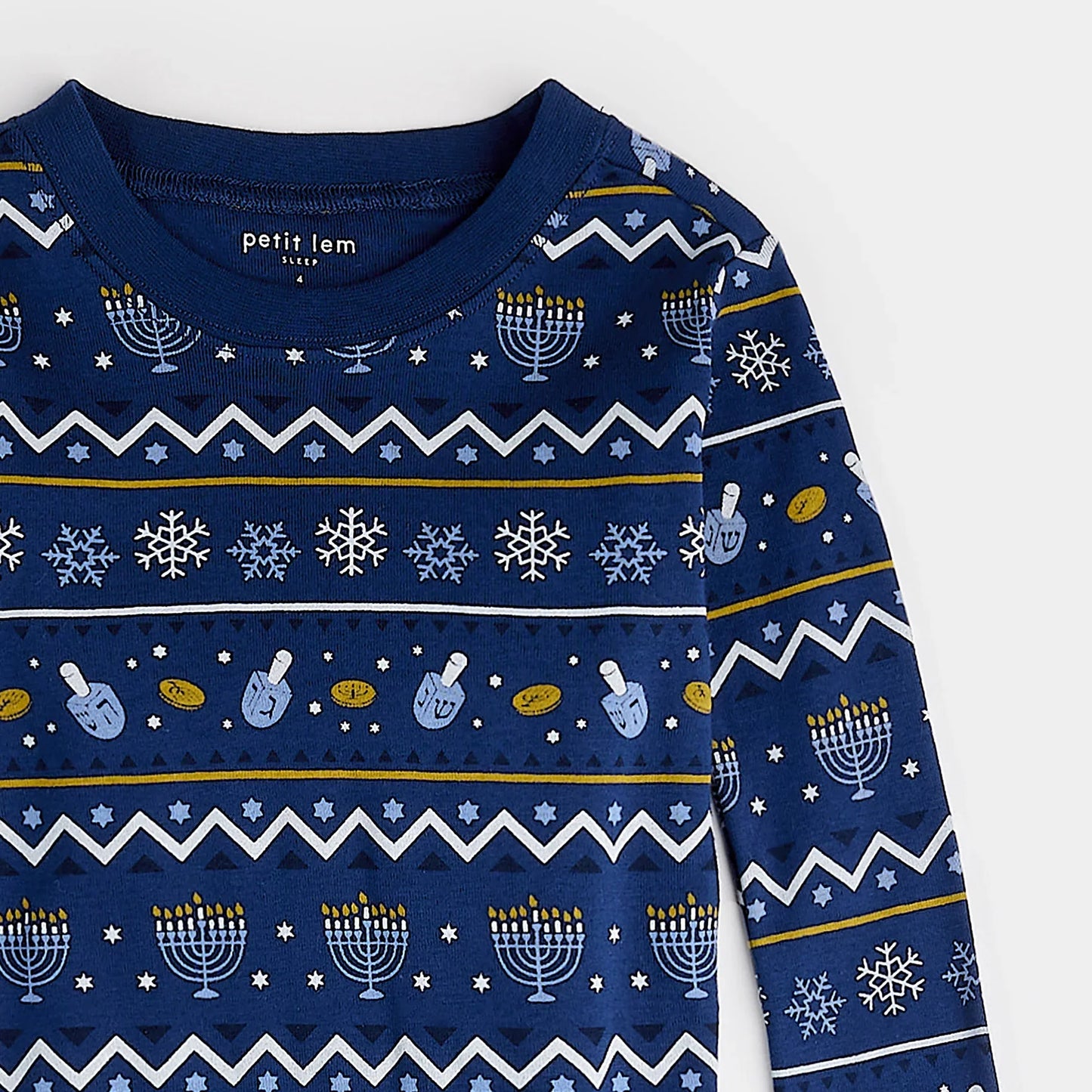 Hanukkah Fair Isle Print PJ Set | Petit Lem