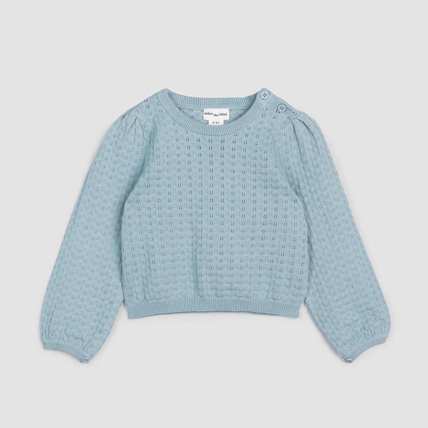 Pull pour filles bleu clair | Miles The Label