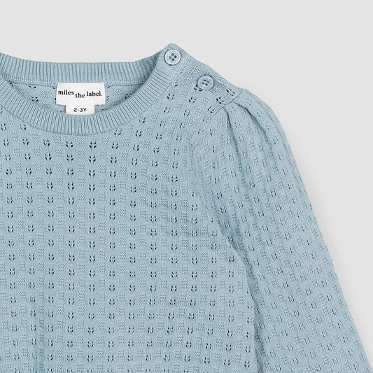 Pull pour filles bleu clair | Miles The Label