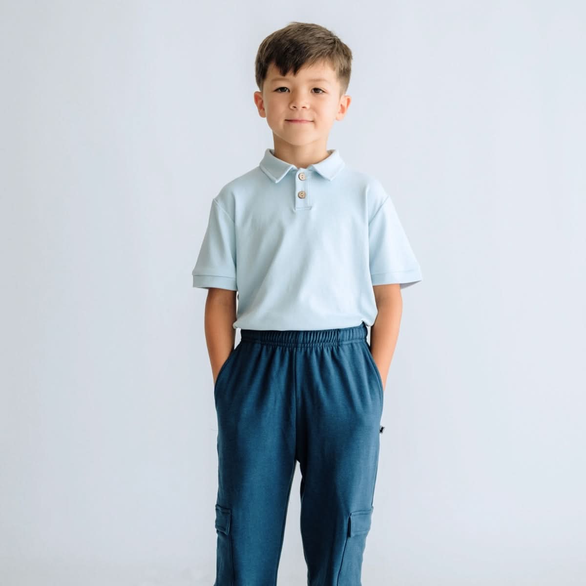 Polo enfant en bambou | Blanc