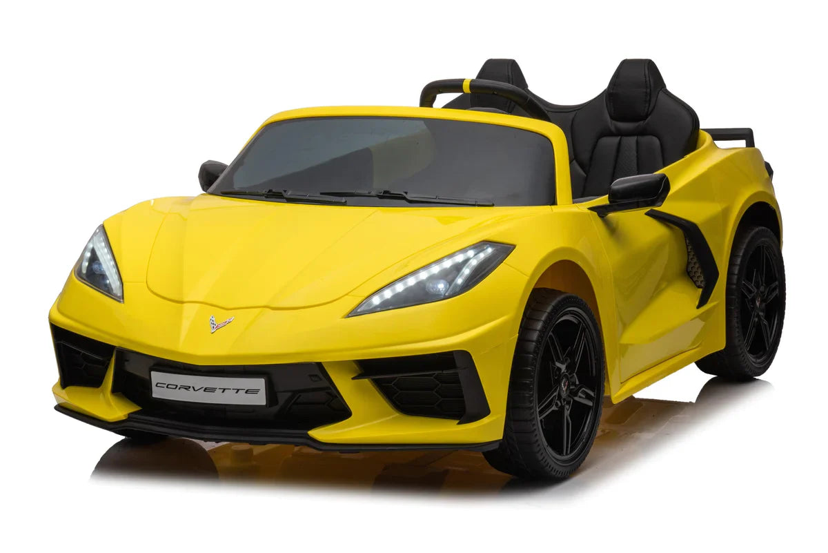 Voiture électrique Chevrolet Corvette C8 24V deux places, ÉDITION DE LUXE, pour enfants avec télécommande