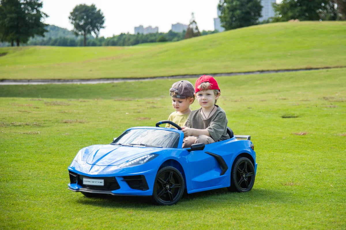 Voiture électrique Chevrolet Corvette C8 24V deux places, ÉDITION DE LUXE, pour enfants avec télécommande
