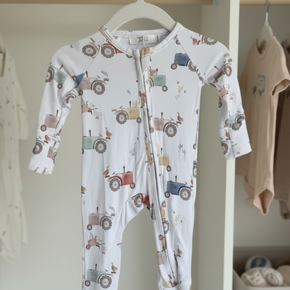 Bamboo Pajamas - Baby - Tractors