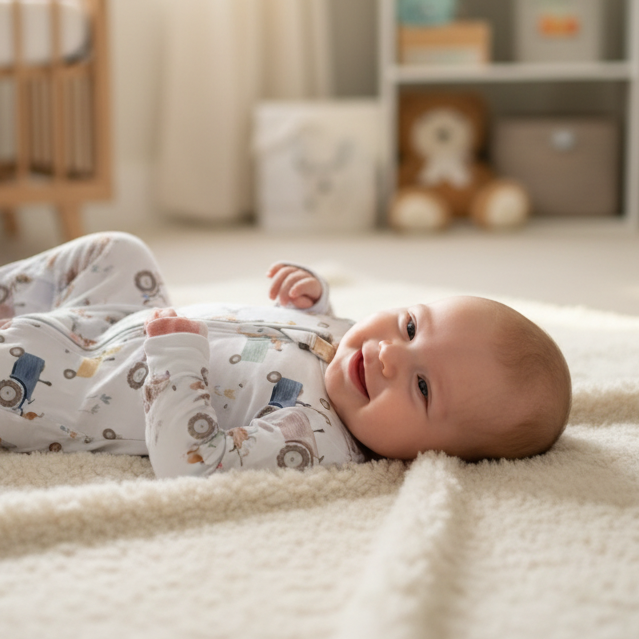 Pyjama bébé en bambou - Tracteurs