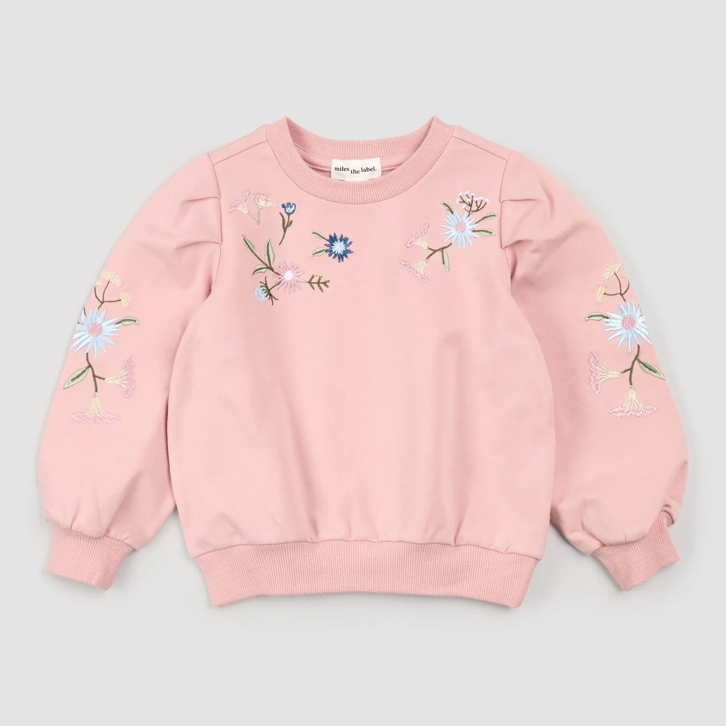 Sweatshirt et Leggings | Broderie florale rose | Miles the Label