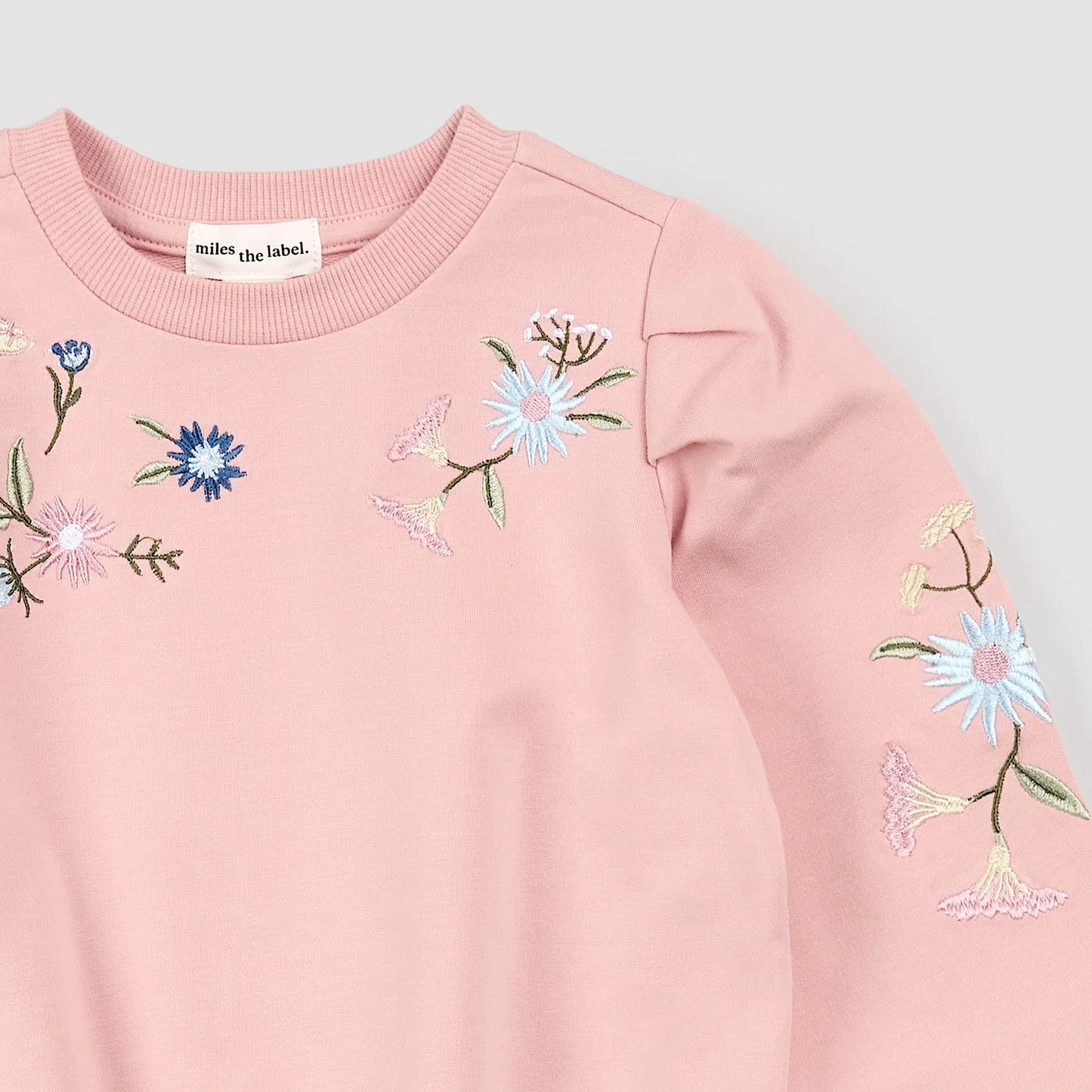 Sweatshirt et Leggings | Broderie florale rose | Miles the Label