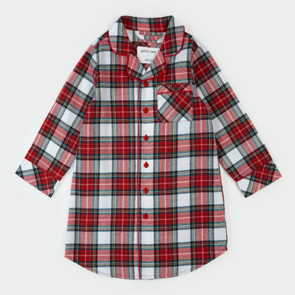 Flannel Night Gown | Red Tartan Plaid | Petit Lem