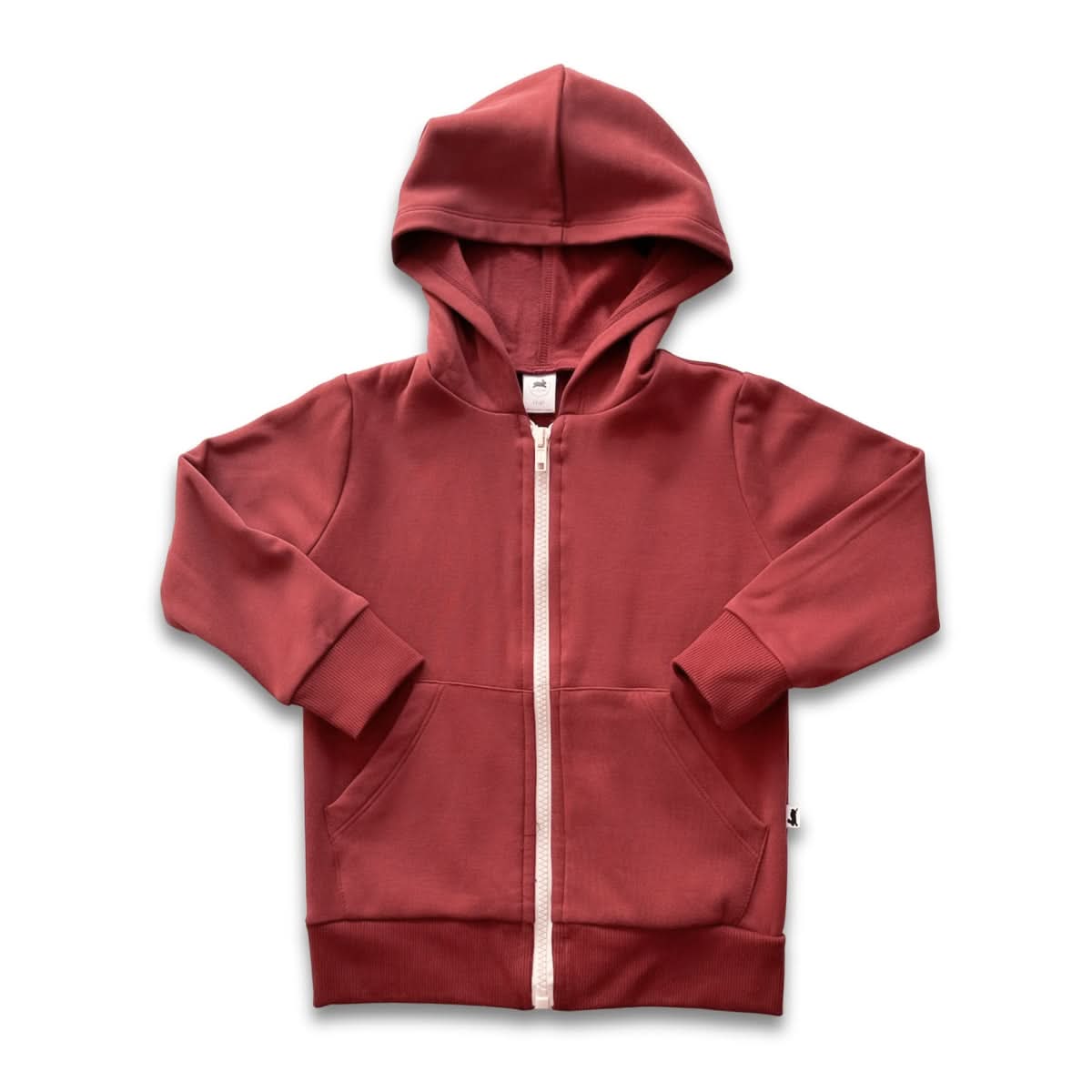 Sweat à capuche zippé en molleton de bambou pour enfants | Noir