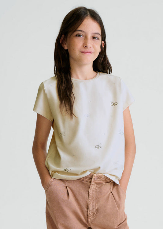 Mayoral Bow Embellishment Shirt 854