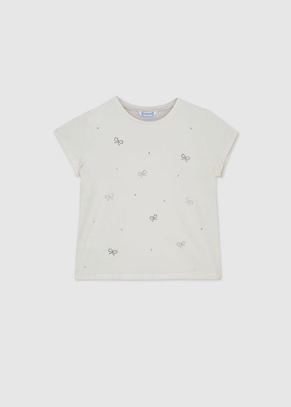 Mayoral Bow Embellishment Shirt 854