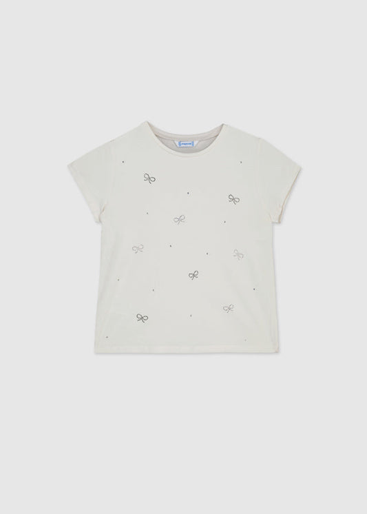 Mayoral Bow Embellishment Shirt 854