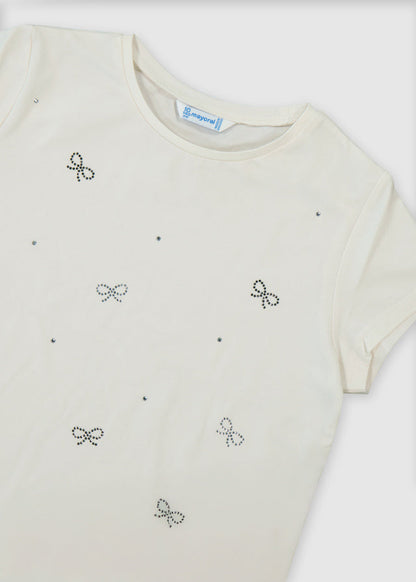 Mayoral Bow Embellishment Shirt 854