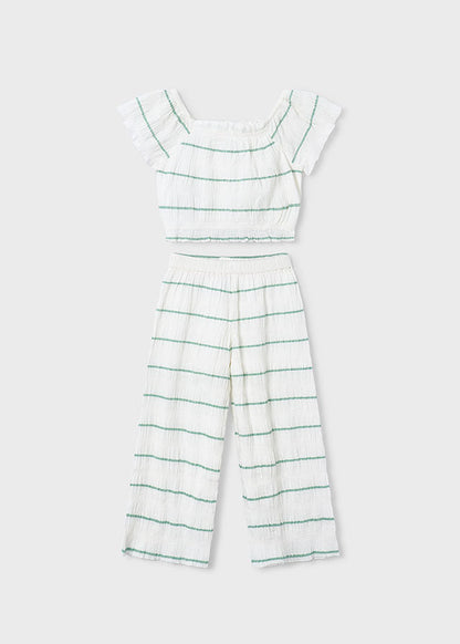 Mayoral Stripe Top & Pant Set 3593