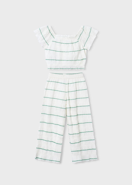 Mayoral Stripe Top & Pant Set 3593