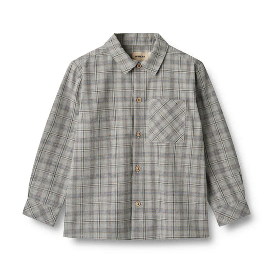 Oscar Shirt | Cloudy Blue Check | Wheat Kids