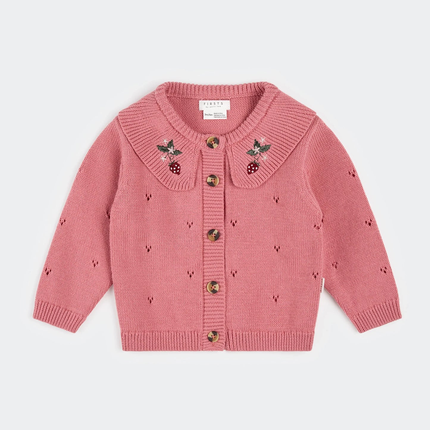 Gilet en maille pointelle Berry | Petit Lem