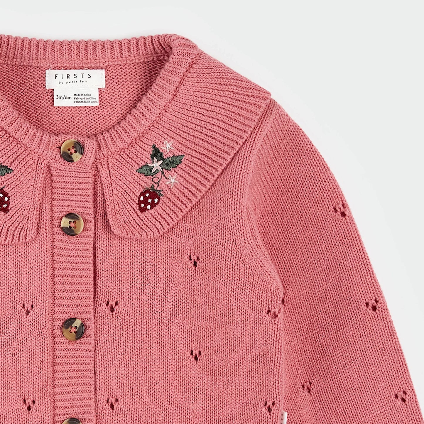 Gilet en maille pointelle Berry | Petit Lem