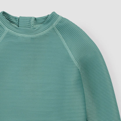 L/S Ribbed Rashguard | Teal | Miles the Label
