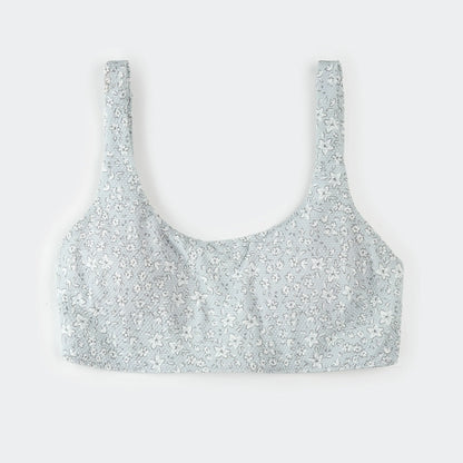 Ensemble bikini femme | Imprimé fleuri vintage sur bleu poudré | Petit Lem